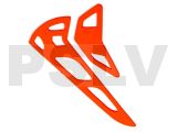 FUP-023K  FUSUNO CLEARCOATED Painted Neon Orange Fiberglass Horizontal/Vertical Fins - Trex 600 Nitro / Electric 2mm